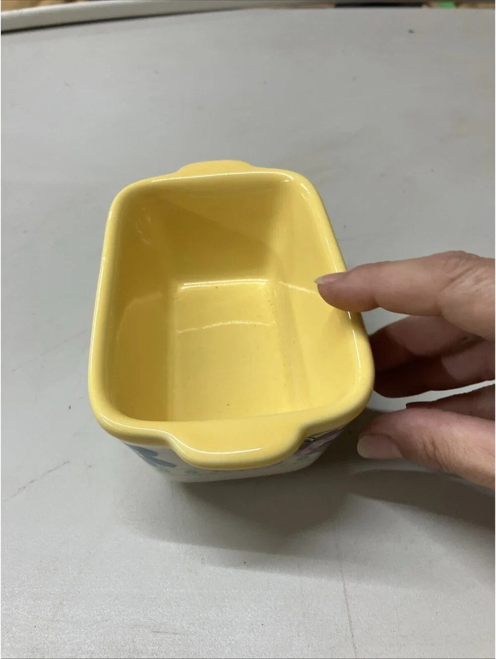 The Pioneer Woman Mini Loaf Pans Ceramic Set of 2 Floral Yellow Teal Stoneware